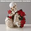 Elegant Resin Skull Decorations For Indoor Outdoor Halloween Party Centerpieces Detailed Hand Painted Artwork