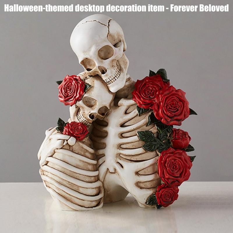 Elegant Resin Skull Decorations For Indoor Outdoor Halloween Party Centerpieces Detailed Hand Painted Artwork