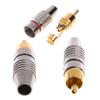For RCA Male Connector Set of 10 Gold Plated for Audio and Video Needs