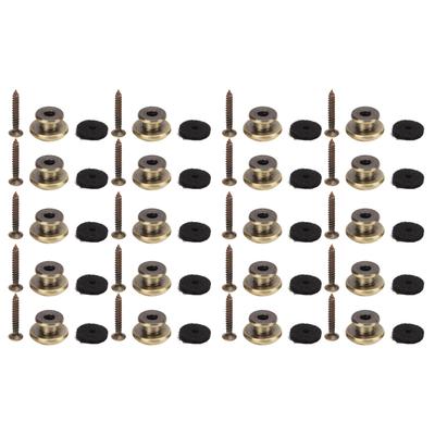 20Pcs Guitar Strap Button Set Metal Guitars Straps Lock Ukulele Accessories for Bass
