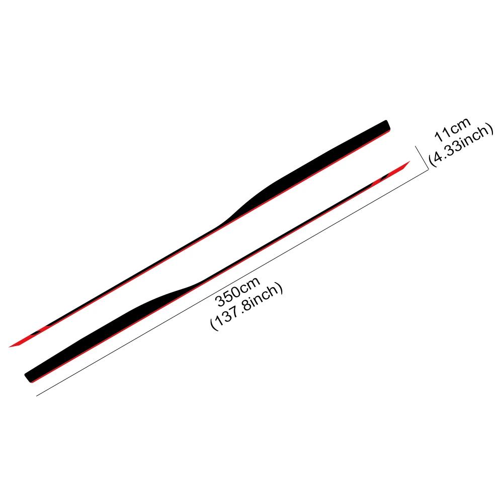 2PCS Car Door Side Skirt Line Stickers Sport Style Vinyl Decals Auto Body Decoration Stickers Accessories For Dodge Challenger
