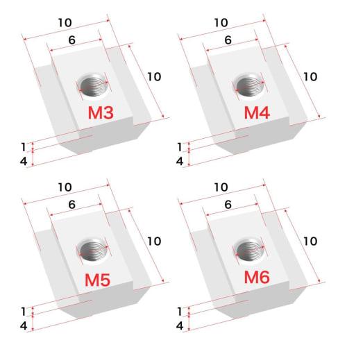 Winova 50pcs M6 T-Slot Slider Nuts, Carbon Steel, for 20-Rail Aluminum Frames, Aluminum Profile Accessories