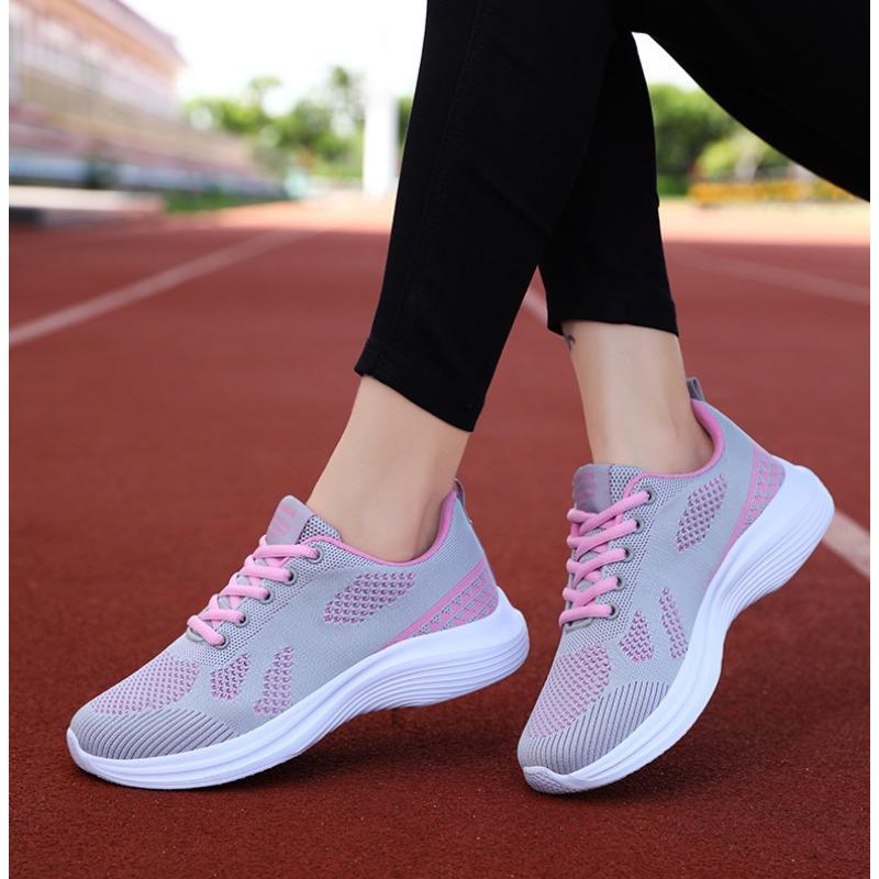 Sneakers For Women Fashion Breathable Casual Comfortable Soft Sport Shoes Women Mesh Fabric Lace Up Woman Shoes Female Footwear
