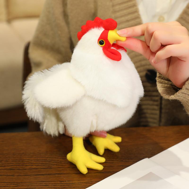 Hot 20/35cm Cute Plush Toy Big Rooster Kawaii Stuffed Plush Toy Realistic Rooster Toy Perfect Birthday Gift For Kids