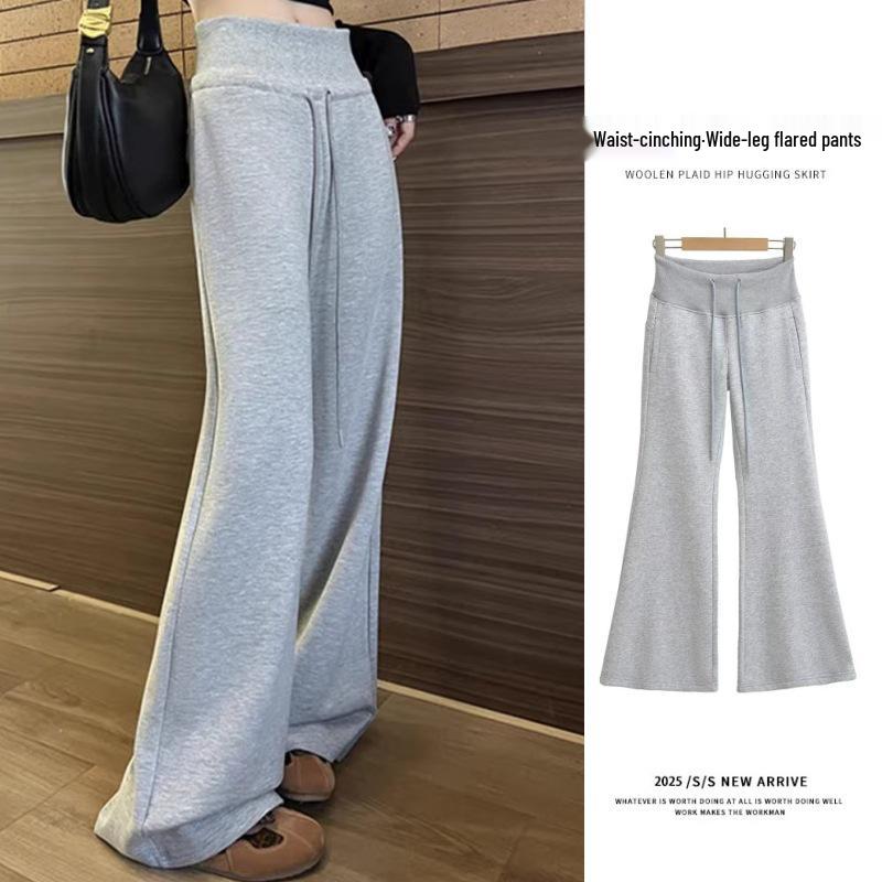 

High Waist American Sports Pants: Spring/Summer 2025 Women s Casual Loose Straight Leg 2XL (65-72.5 kg)