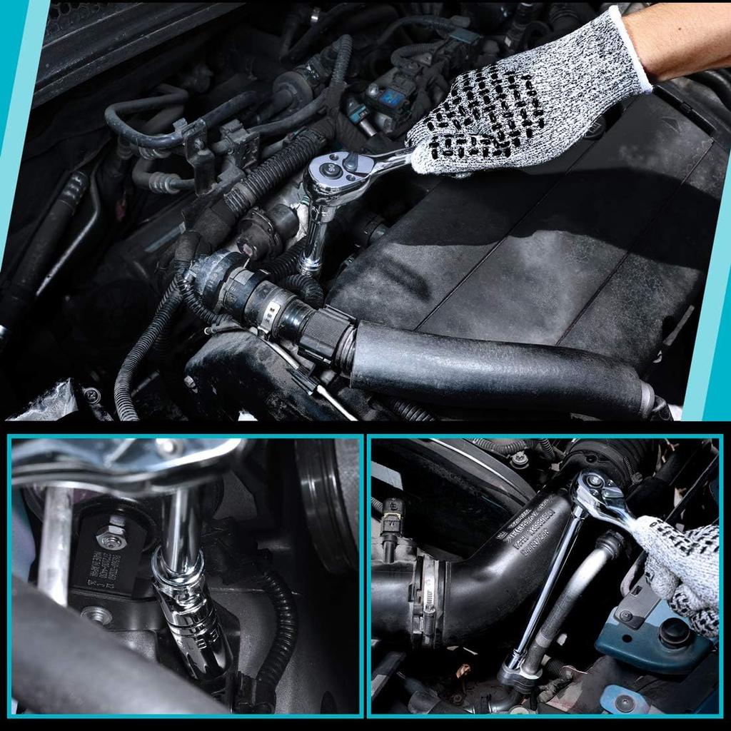 DURATECH Socket Adapter Extension Bar Universal Socket Socket Conversion Adapter Drive Angles Plated Finish Storage Case Included Set 6.35mm 9.5mm