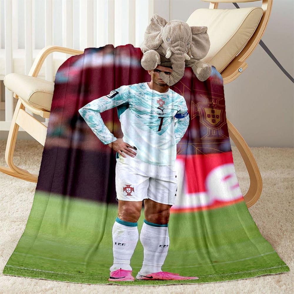 Cristiano Ronaldo 108 Blanket Soft Warm Cozy Suitable for Bed Livingroom Bedding Four Seasons Multipurpose Stylish Decor