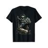 European Sizes Humorous Chess Grim Reaper Skull Stylish Gothic Gift T-Shirt for Chess Enthusiasts, Regular Fit