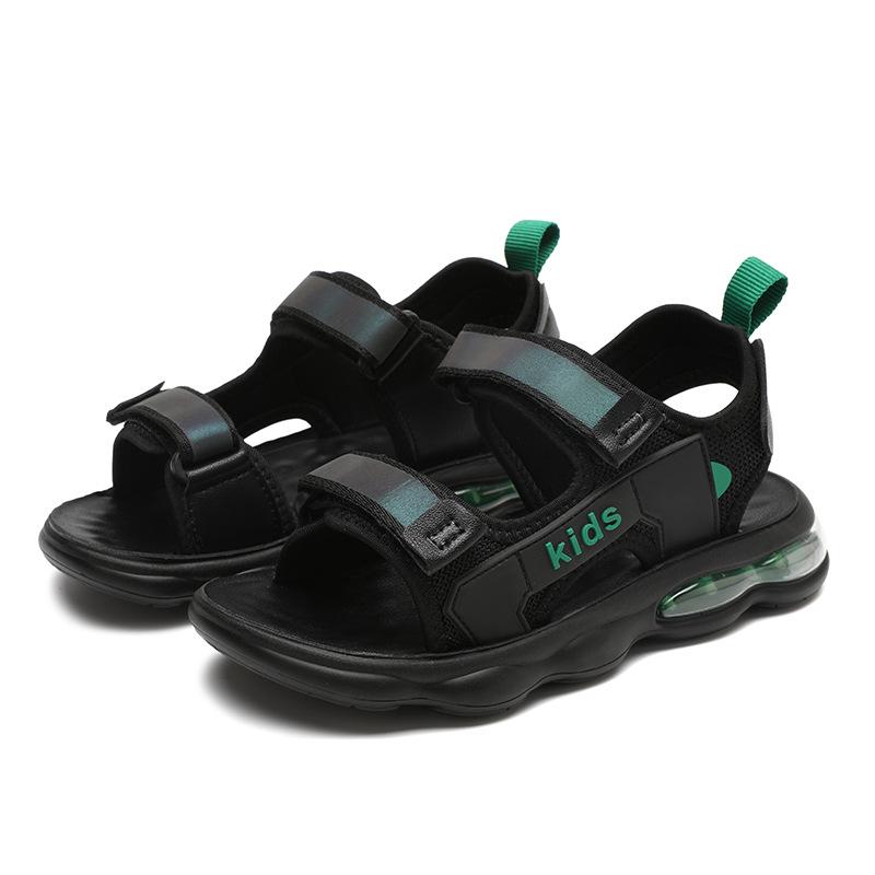 

Мальчиковые сандалии новые детские мягкая подошва 2025 лето с открытым носком воздушная подушка пляжная обувь 6-12 лет студенческие сандалии 41