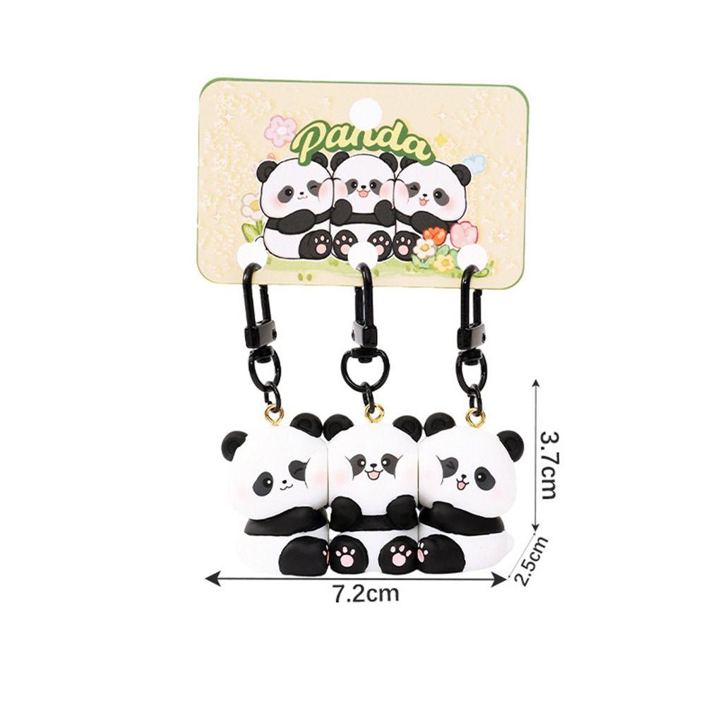 Cartoon Magnetic Snap Keychain Panda Magnetic Keychain Portable Keychain Sets Bags