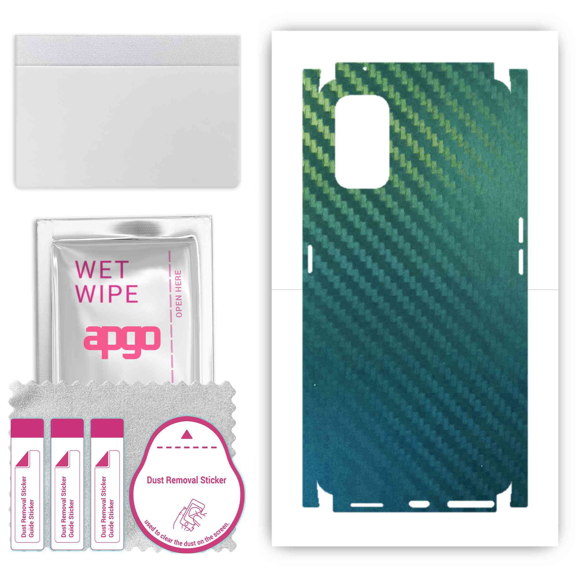 

apgo Protective Skin Sticker for the back+sides compatible with Realme X7, Full Wrap Film, Foil, Vinyl - Pattern Carbon Chameleon CAKA1