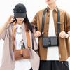Trendy cool locomotive fashion men's and women's gender neutral satchel shoulder small square bag