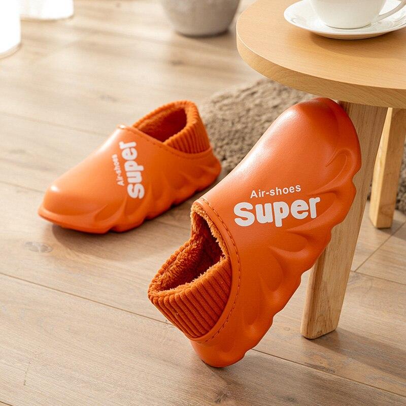 Winter House Colsony Slippers Men Slippers Waterproof Warm Men Shoes Women Couples Non Slip Plush Cotton Indoor Shoes Men