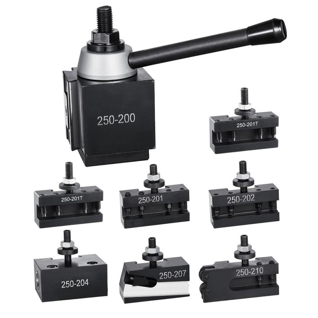 Quick Change Tool Post Set 8 Pcs Lathe Tool Holders for 10"-15" Mini Lathe
