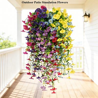 Artificial Flower New Artificial Hanging Flowers and Plants Easter Decoration UV-resistant and Realistic Room Decor Wedding