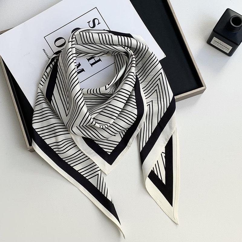 Silk scarf high-end new summer multi-purpose scarf shawl versatile decorative scarf headscarf triangle scarf waist