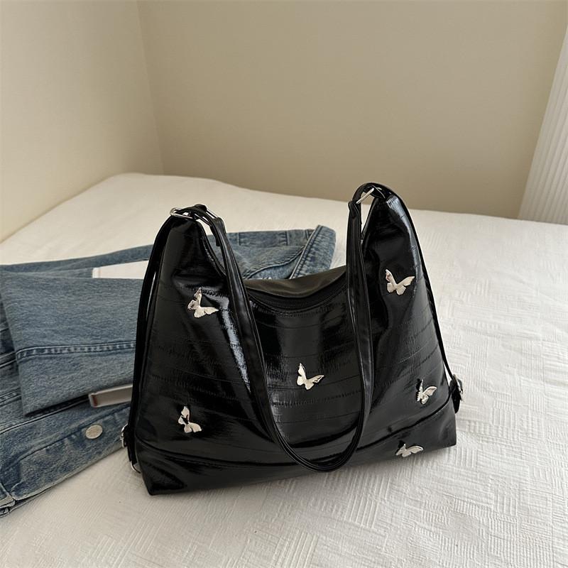 

Fashionable Silver Pu Tote Backpack With Interior Phone Pocket For Everyday Use чёрный
