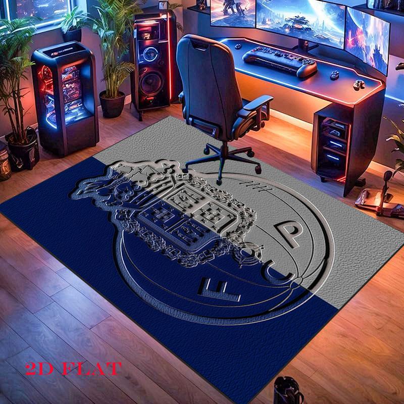 FC Porto Poster Teppich für Wohnzimmer Schlafzimmer Zuhause Sofa Dekoration, Kinder Spiel rutschfeste Bodenmatte