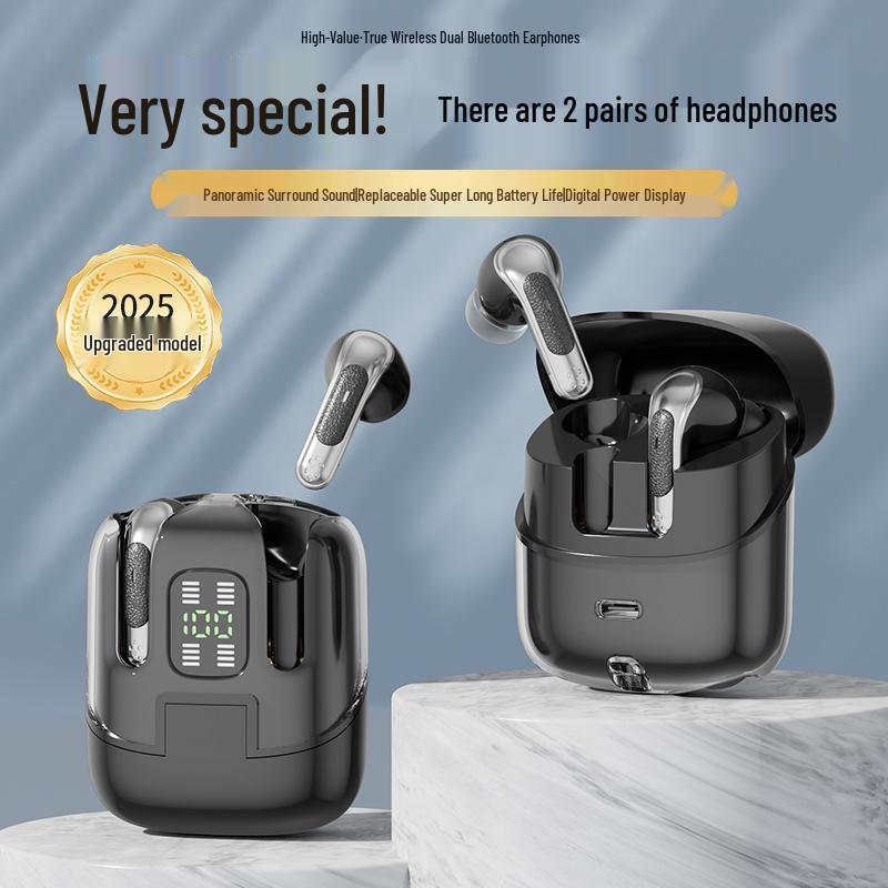 Q76 Dual In-ear Wireless Bluetooth Headset - Long Battery Life, High Sound Quality, Four-in-One Design