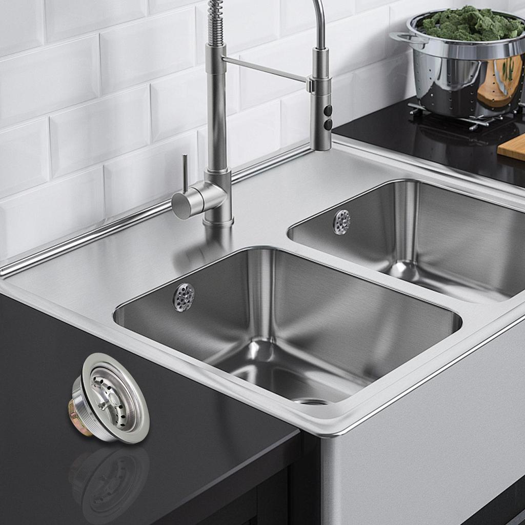 Spülbeckenablaufsieb Edelstahl Küchenspülbecken Sieb Verstopfungsstopper Stopfen Ablaufgarnitur Für Abfall Essensreste Müll