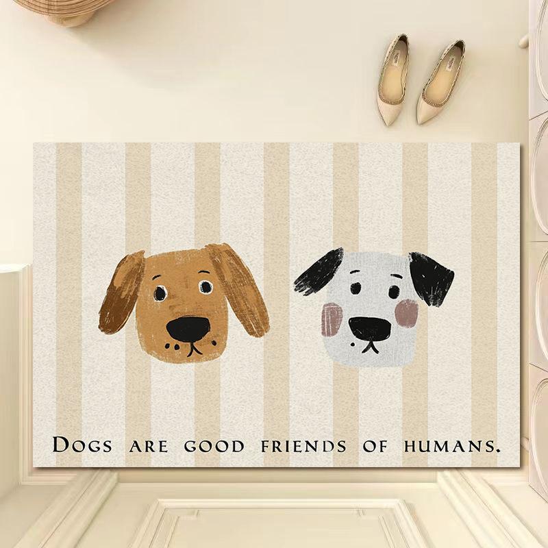 Cartoon Cute Entry Mat Entry Carpet Home Entryway Durable Floor Mat Dirt Dirt Mat Silk Ring Mat