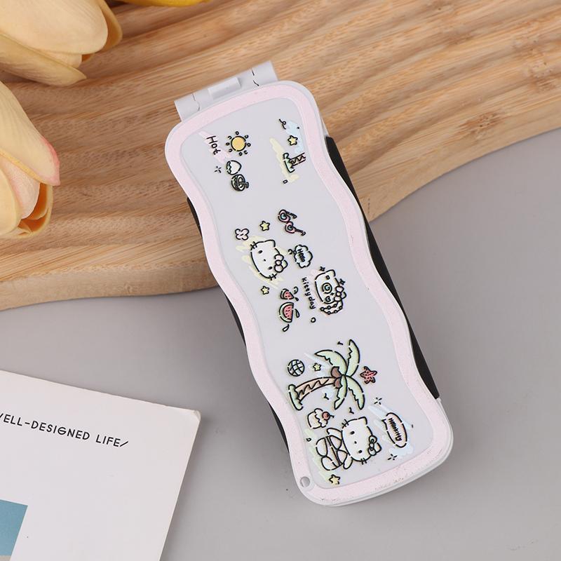 Mini Hair Brush Folding Massage Comb Head Massage Anti-Static Portable Travel Hair Brush Girl Hair Combs With Mirror