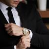 BUREI Men's Classic Luxury Automatic Watch Stainless Steel Waterproof Double Dial Sapphire Crystal Silver Dial Fashion