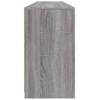 Sideboard with LED Lights Grey Sonoma 162 x 37 x 67 cm