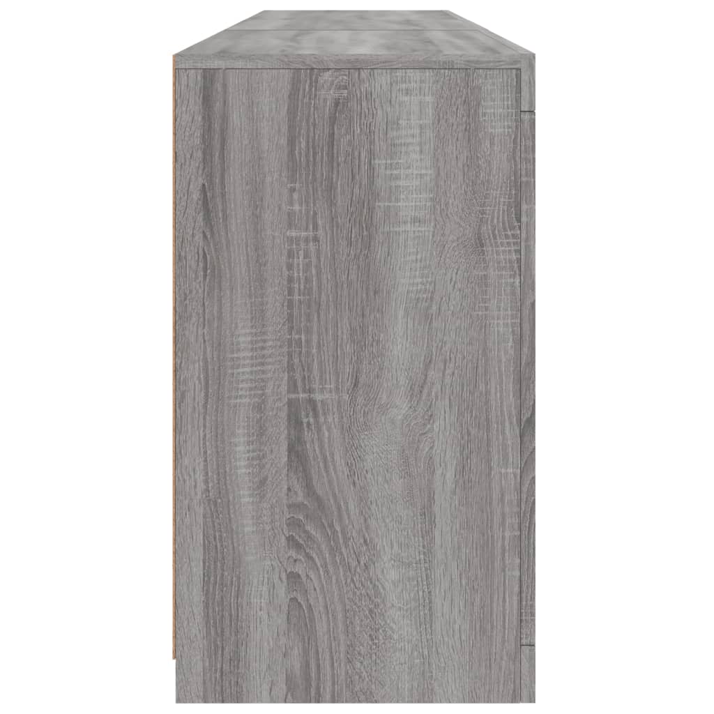 Sideboard with LED Lights Grey Sonoma 162 x 37 x 67 cm