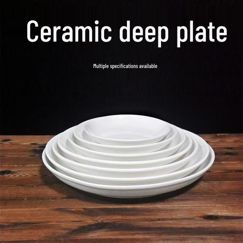 SIFAR 9-inch Ceramic Round Serving Plates, Set of 6