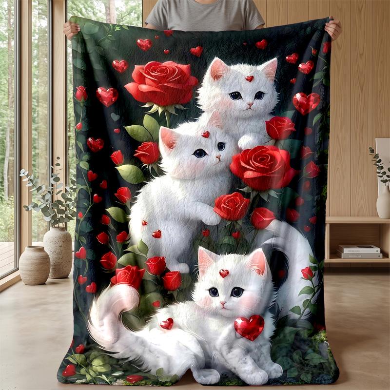 Lavender Dreams Theme blanket Lightweight Warm Flannel Blanket Decorative Throw Blanket for Home Decoration