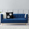 Liebe Hunde Pfoten und Knochen Muster Druck Quadratischer Kissenbezug Dekoration Haustier Fußabdruck Geschenk Kissenbezug Wurfkissen für Sofa Auto