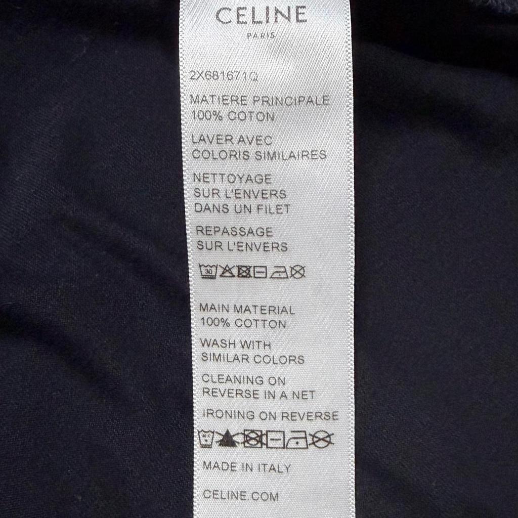 CELINE Loose T-Shirt Black Men's Size S Model 2X681671Q
