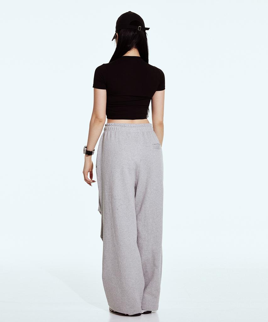 BORN TO WIN Blur Logo Crop Top [Black]