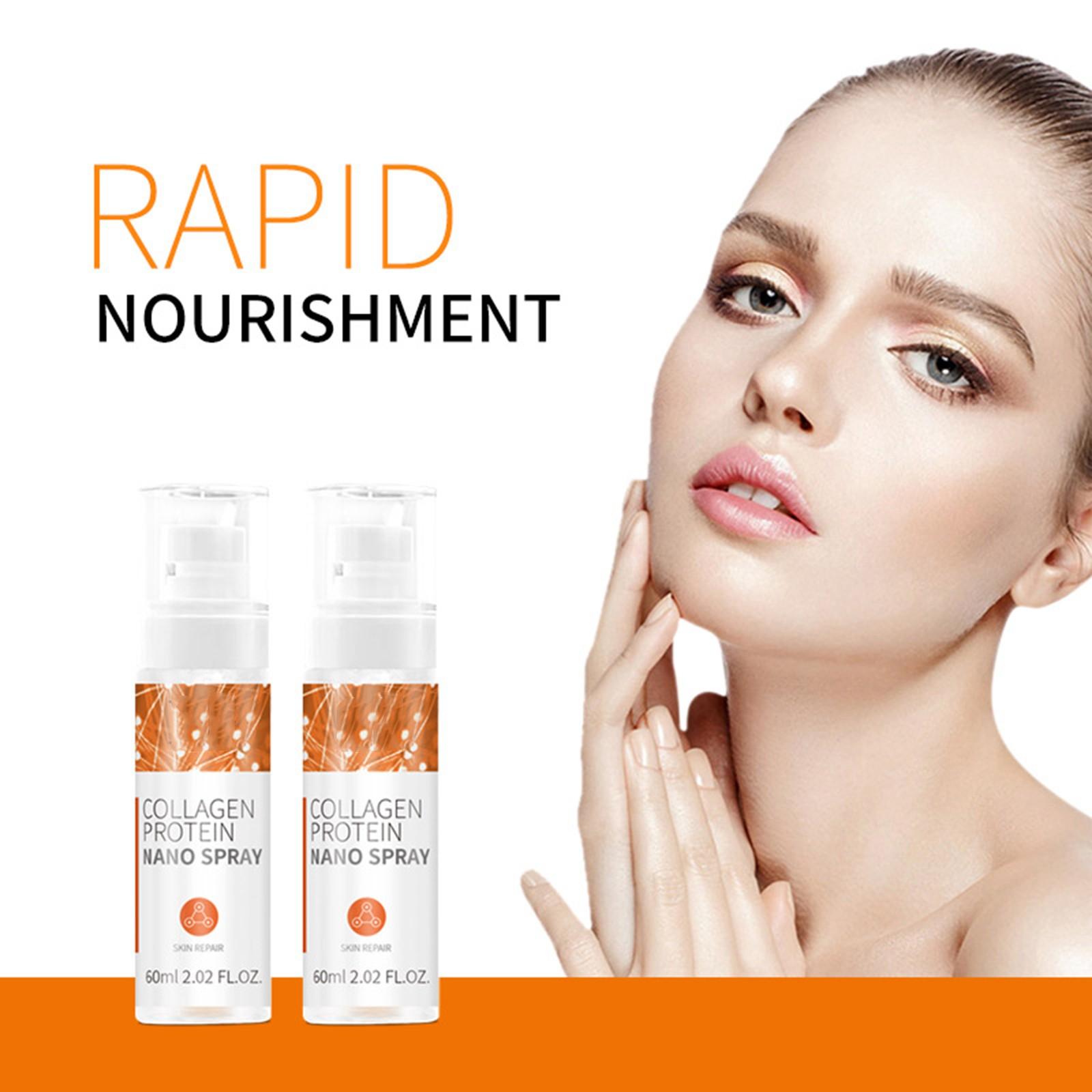 

Коллагеновый увлажняющий спрей, успокаивающий освежающий спрей для лица для всех типов кожи, антивозрастной тоник-спрей для упругой и эластичной кожи. 60 мл One Size