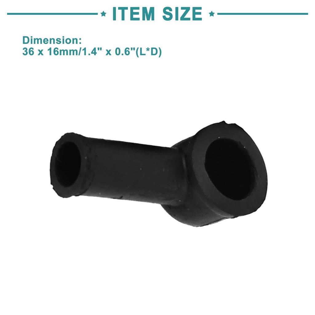 ACROPIX Terminal Insulated Protective Cover Boot Sleeve Angled 12x8mm Black 3pcs