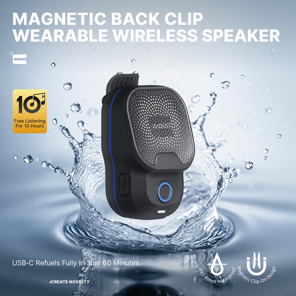 Wearable Outdoor  Bluetooth Speaker, Sports Swimming Fitness IPX7 WaterProof Portable Speaker