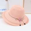 Summer new women's big edge straw hat bow breathable sunscreen sun hat outdoor UV protection sun hat