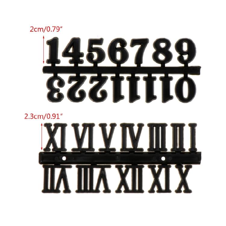 DIY Clock Number Arabic Roman Numerals Digital Clocks Needle Hands Clock Sticker