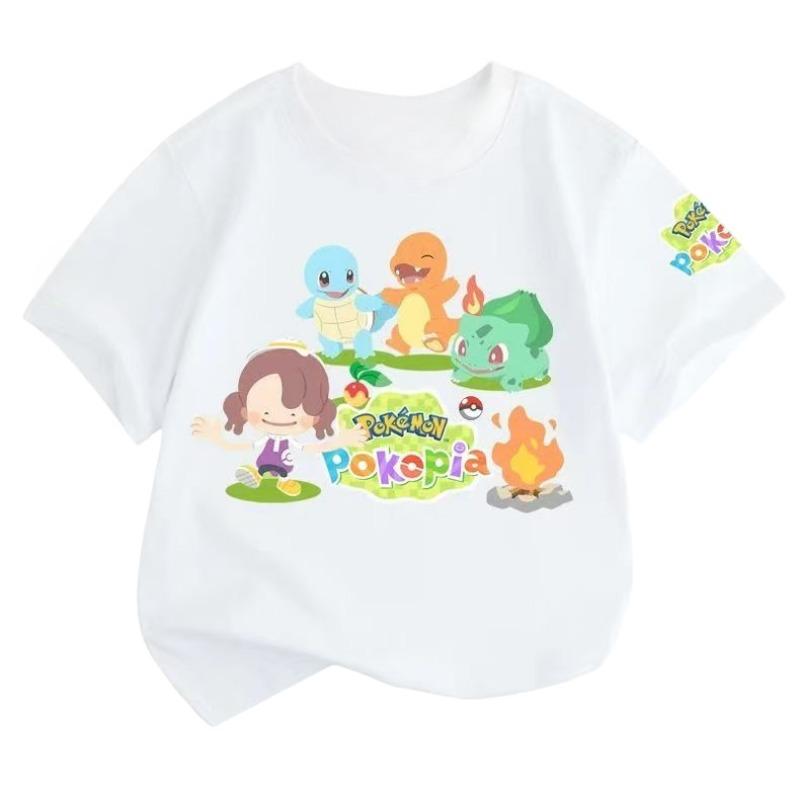 Pokémon Squirtle Evolution Printed Pure Cotton T-shirt Men and Women Spring/Summer New Collection Fashion Short Sleeved Shirt