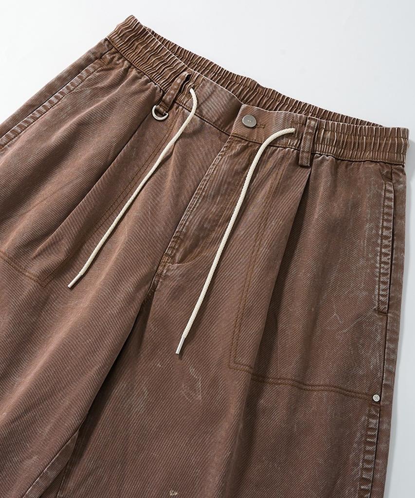 Beoteunseoul Utility Pigment Loop Washed Balloon Pants (3 Colors)