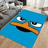 Cartoon Duck Face Graphic Carpet suitable as a non-slip mat for the living room or bedroom sofa