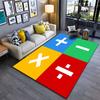 Math Symbols Colorful Carpet Suitable As a Non-slip Mat for the Living Room or Bedroom Sofa