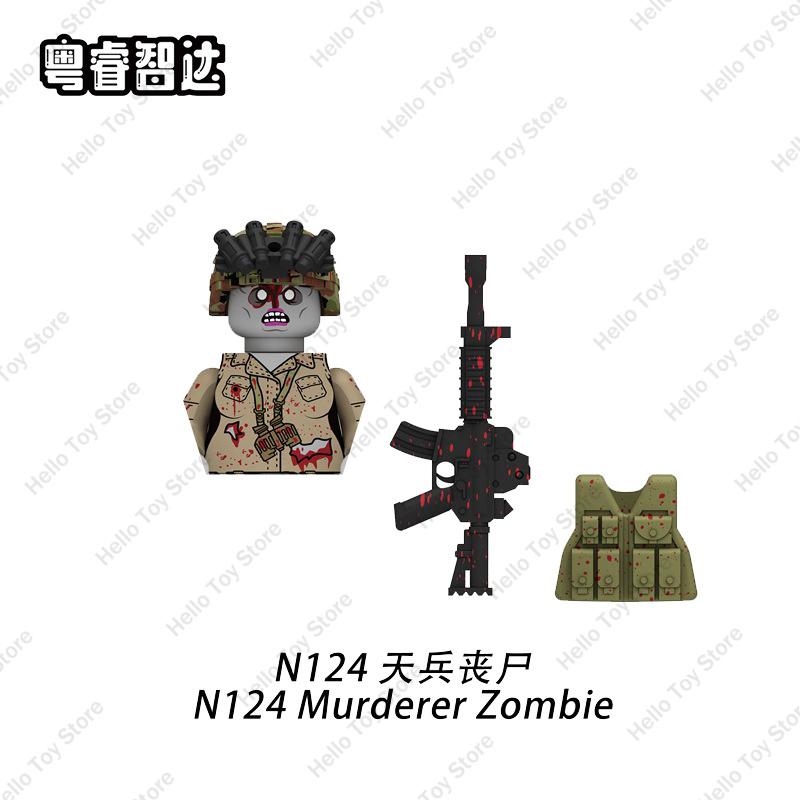 2024 City Halloween Zombie Series Walking Deads Ghost Mini Action Figure Building Blocks Soldiers MOC Bricks Kid DIY Gifts Toys