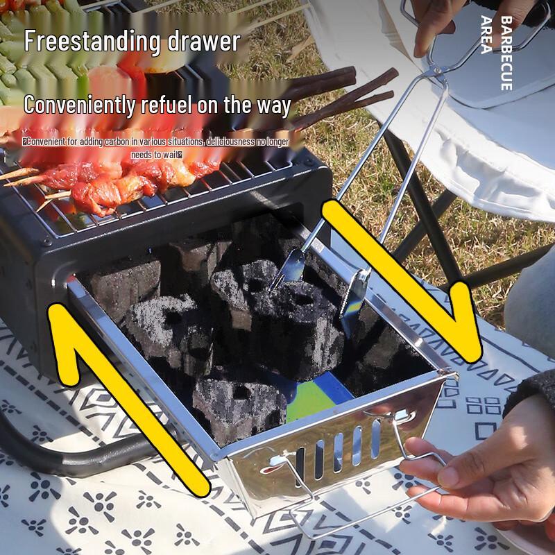 Portable Foldable BBQ Grill with Accessory Kit