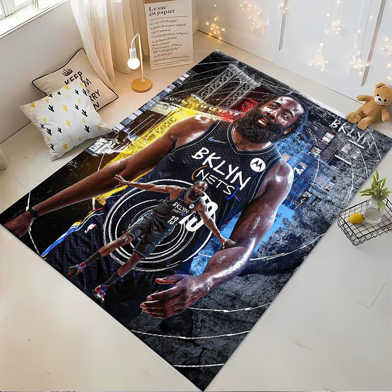 "Brooklyn Nets Player Graphic Design Non-slip rug suitable for living room and bedroom sofas"