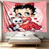 Betty Boop Print Tapestry - Portable Wall Decor Cloth, for Home, Dorm, Travel, Bedroom, Living Room - Ideal Birthday Housewarming Gift