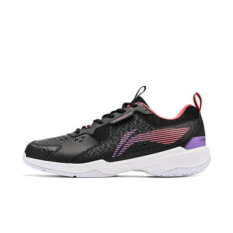 

Li Ning Textile, Synthetic Leather Low top Badminton Shoes Unisex Black AYTT001-7 40