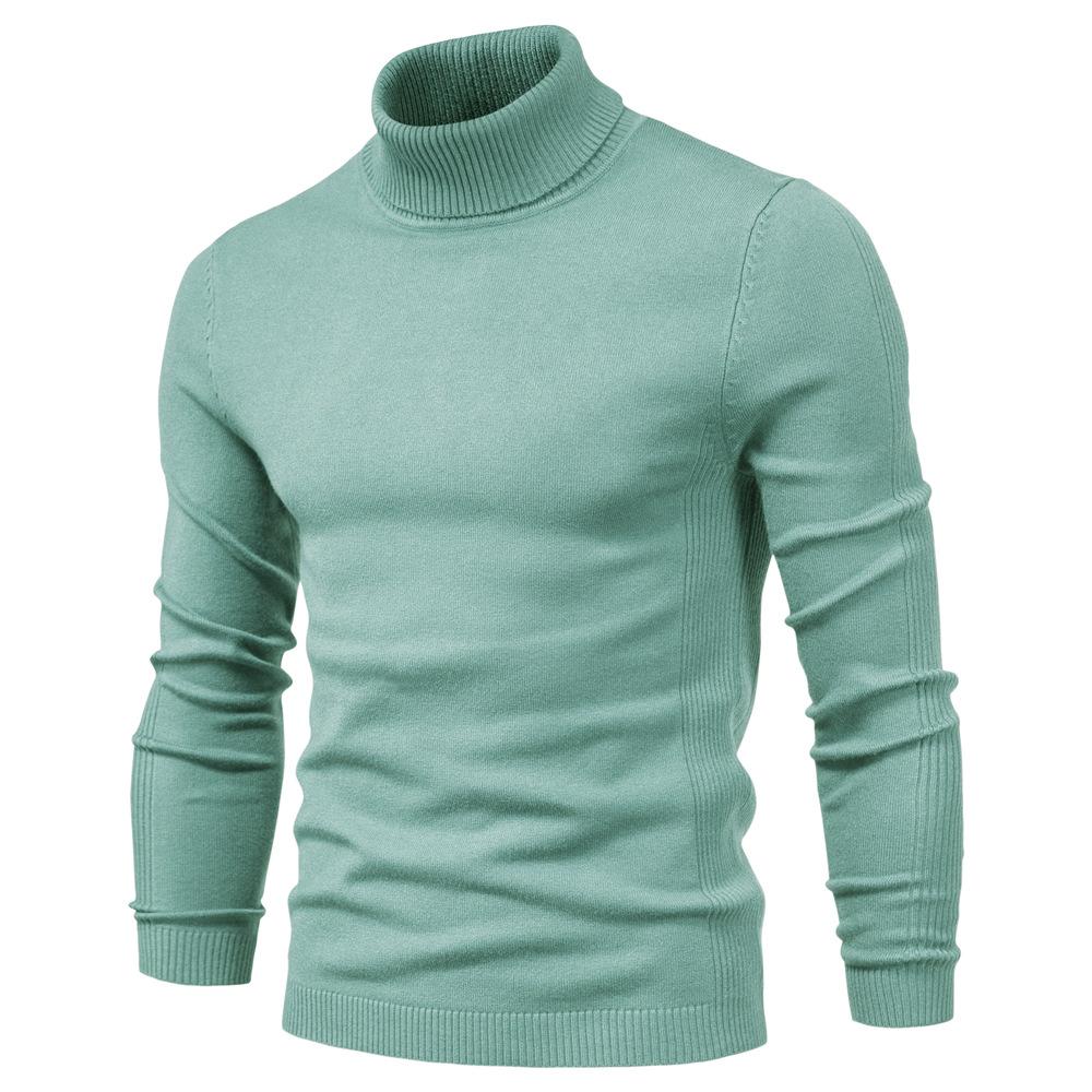 

Men’s Solid Mock Neck Pullover Knit Sweater S suitable for 50-65kg