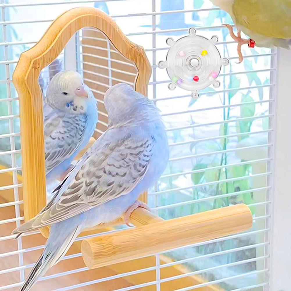 Colorful Parrot Plastic Climb Bite Chew Toy Flying Saucer Spin Fun Birds Cage Decoration For Parakeet Cockatiel Parrots Bird Supplies